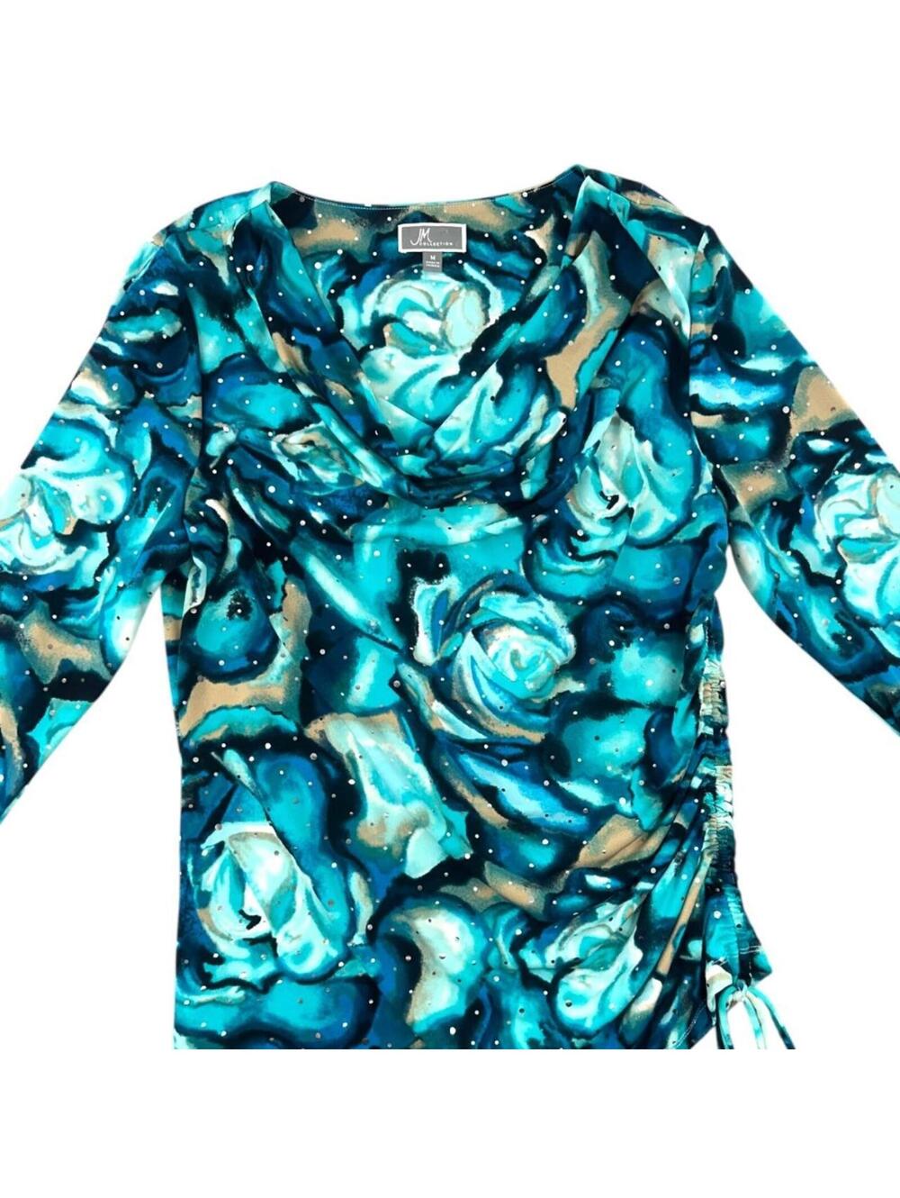 JM Collection Rose Top - Picture 4 of 8